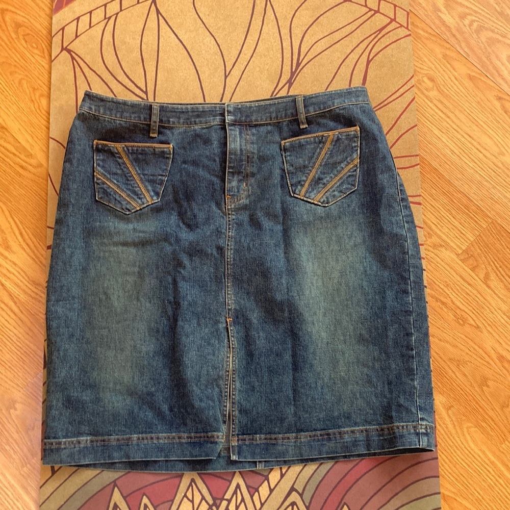 Venezia blue Jean skirt plus size unique